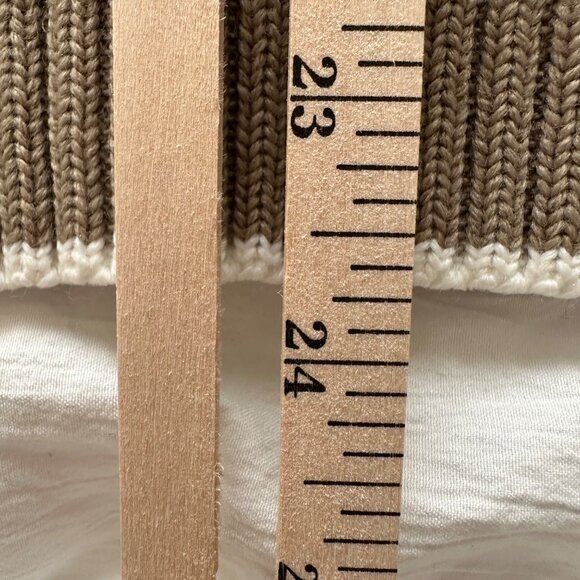 Vintage 80's Women's Cable Knit Beige Made In USA Sweater Size Medium - Picture 7 of 11